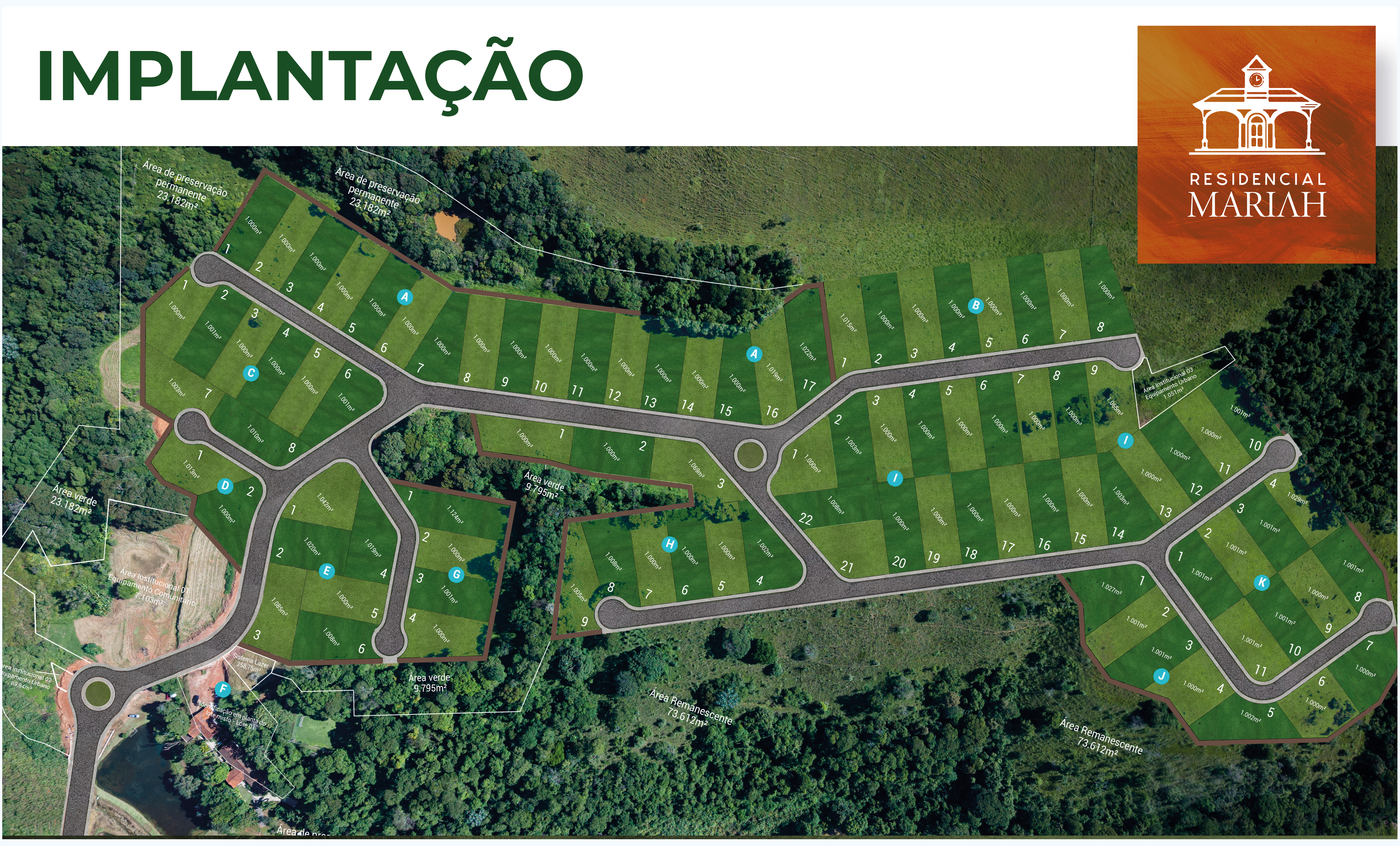 Mapa de lotes em alta resolução do Residencial Mariah